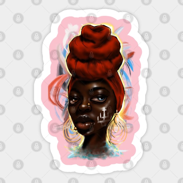 Black Queen Sticker by Timzartwork